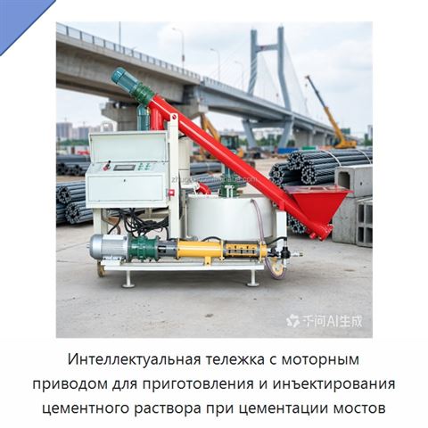 Интеллектуальная тележка с моторным приводом для приготовления и инъектирования цементного раствора при цементации мостов