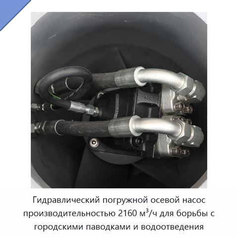Гидравлический погружной осевой насос производительностью 2160 м³/ч для борьбы с городскими паводками и водоотведения