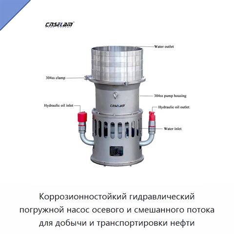 Коррозионностойкий гидравлический погружной насос осевого и смешанного потока для добычи и транспортировки нефти
