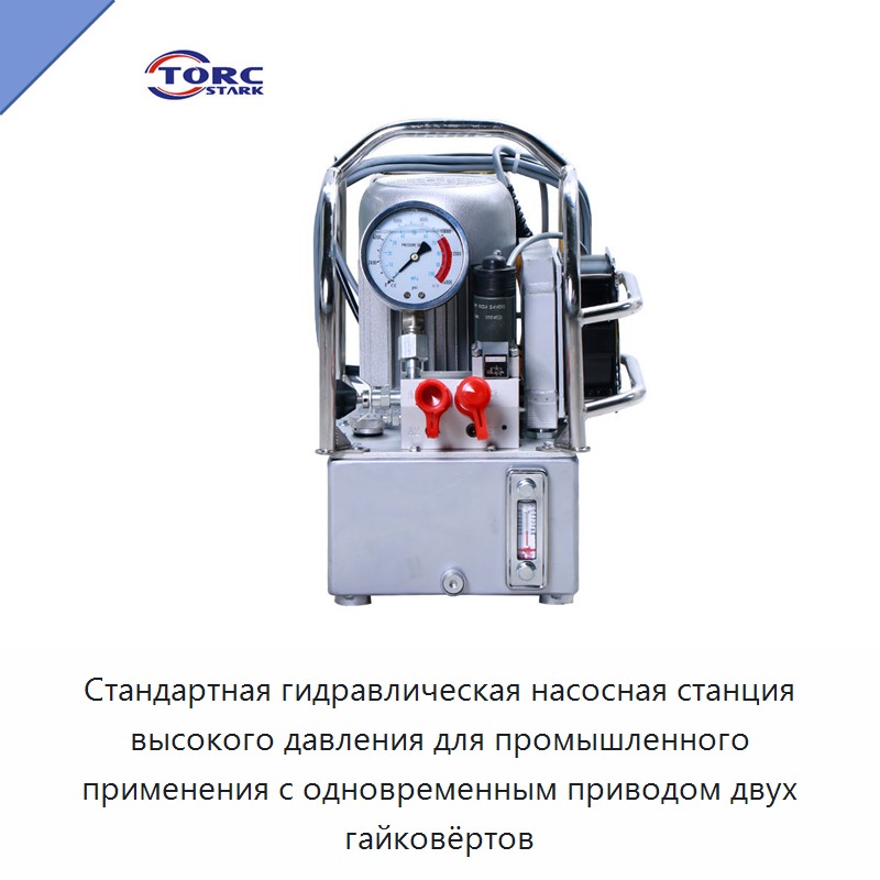 Стандартная гидравлическая насосная станция высокого давления для промышленного применения с одновременным приводом двух гайковёртов — Насосы