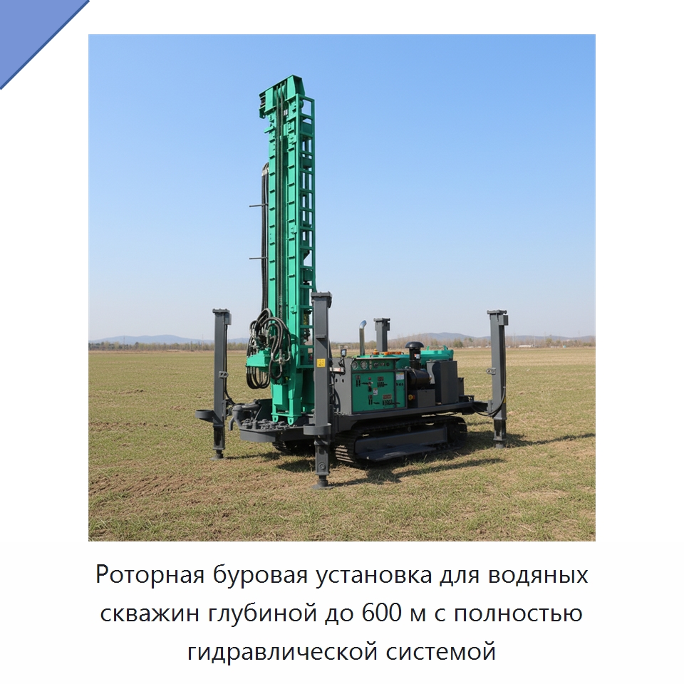 Роторная буровая установка для водяных скважин глубиной до 600 м с полностью гидравлической системой — Горнодобывающее оборудование