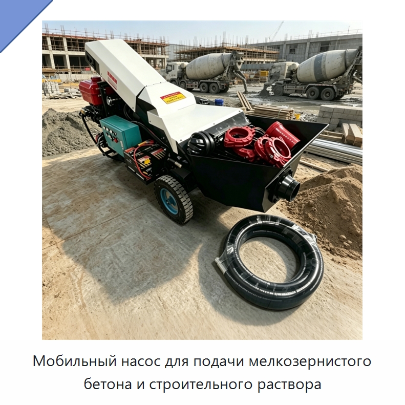 Мобильный насос для подачи мелкозернистого бетона и строительного раствора — Оборудование для работы с бетоном