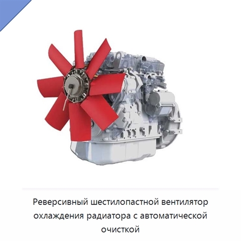 Реверсивный шестилопастной вентилятор охлаждения радиатора с автоматической очисткой