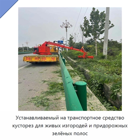 Устанавливаемый на транспортное средство кусторез для живых изгородей и придорожных зелёных полос