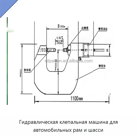 Гидравлическая клепальная машина для автомобильных рам и шасси