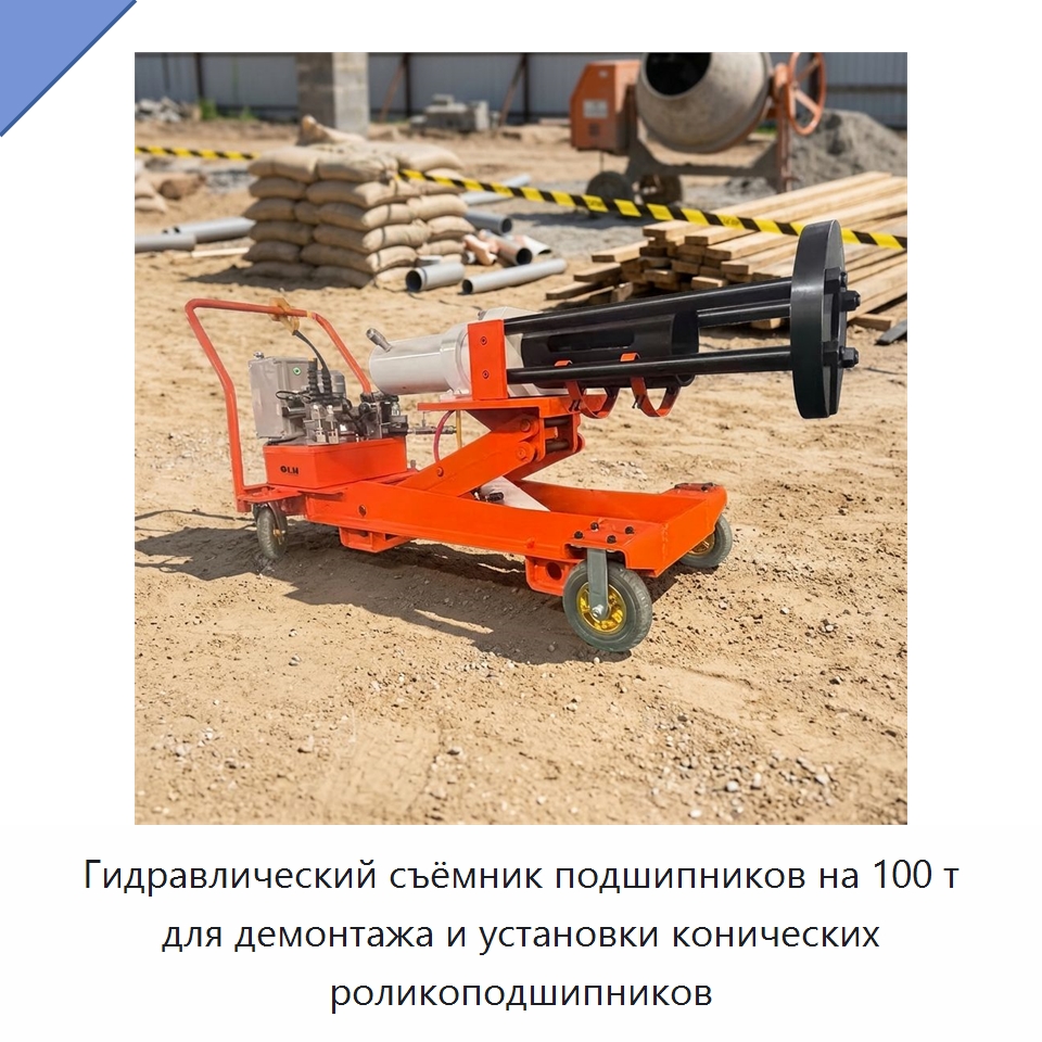 Гидравлический съёмник подшипников на 100 т для демонтажа и установки конических роликоподшипников — Специальный гидравлический инструмент