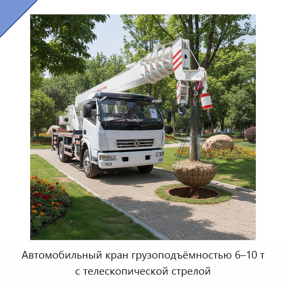 Автомобильный кран грузоподъёмностью 6–10 т с телескопической стрелой — Краны