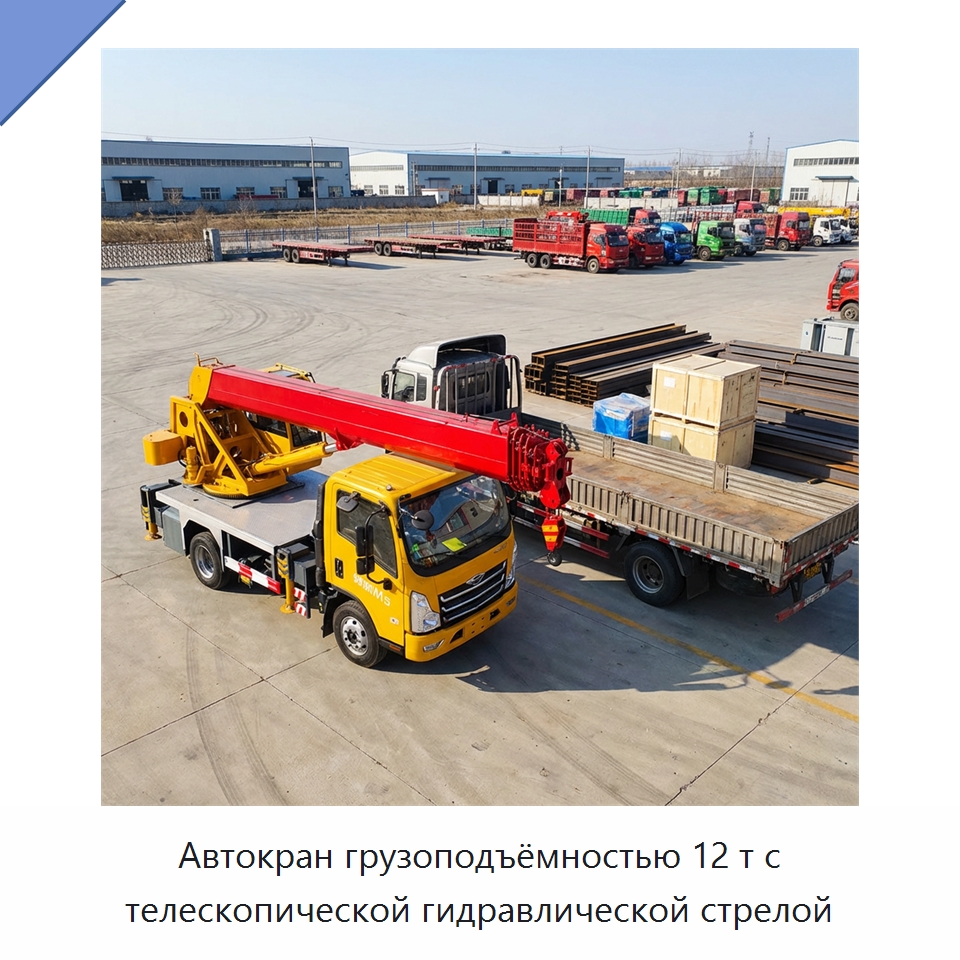 Автокран грузоподъёмностью 12 т с телескопической гидравлической стрелой — Краны