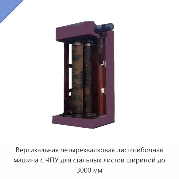 Вертикальная четырёхвалковая листогибочная машина с ЧПУ для стальных листов шириной до 3000 мм — Специальный гидравлический инструмент
