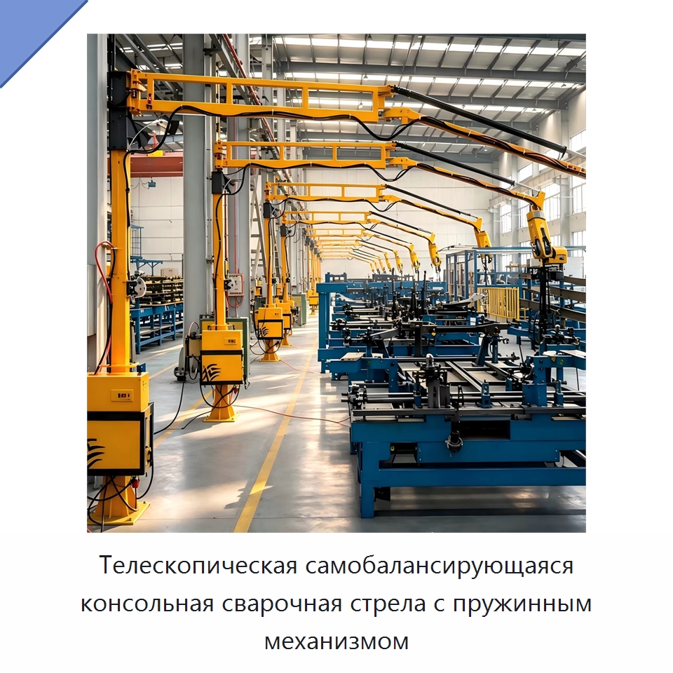 Телескопическая самобалансирующаяся консольная сварочная стрела с пружинным механизмом — Сварочные принадлежности и вспомогательное оборудование