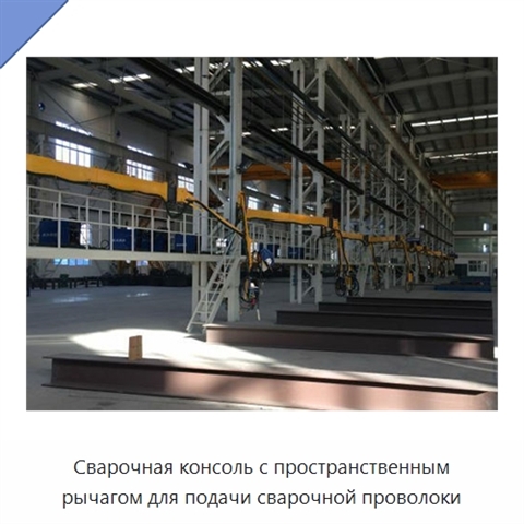 Сварочная консоль с пространственным рычагом для подачи сварочной проволоки