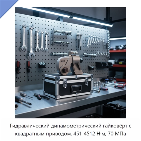 Гидравлический динамометрический гайковёрт с квадратным приводом, 451-4512 Н·м, 70 МПа