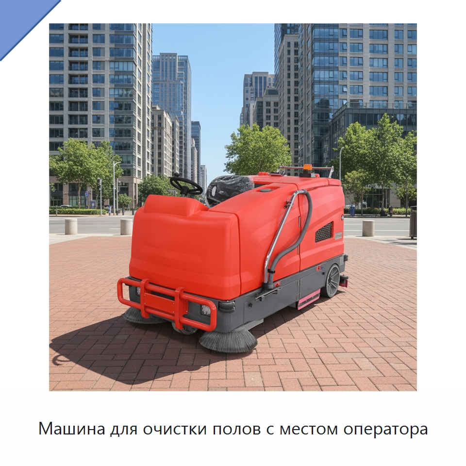 Машина для очистки полов с местом оператора — Подметальные машины