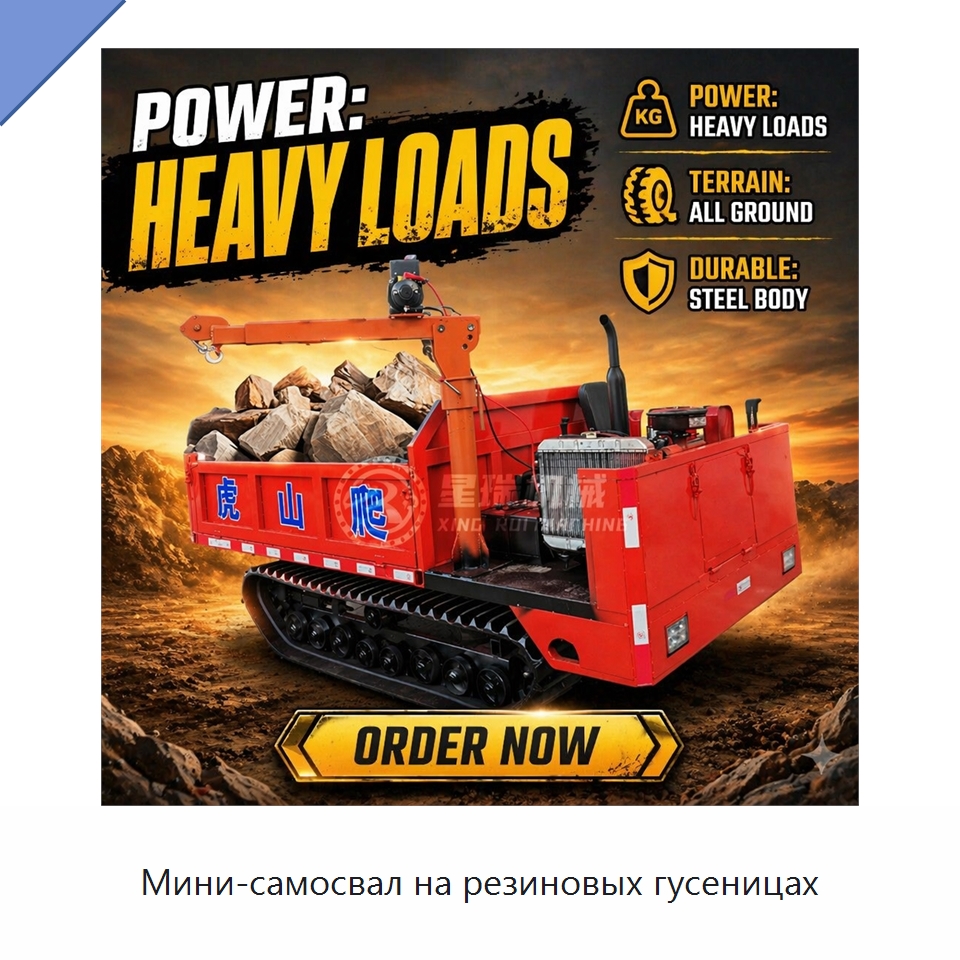 Мини-самосвал на резиновых гусеницах — Горнодобывающее оборудование