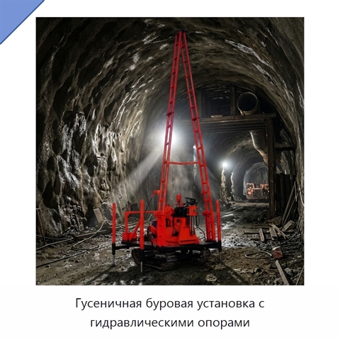 Гусеничная буровая установка с гидравлическими опорами