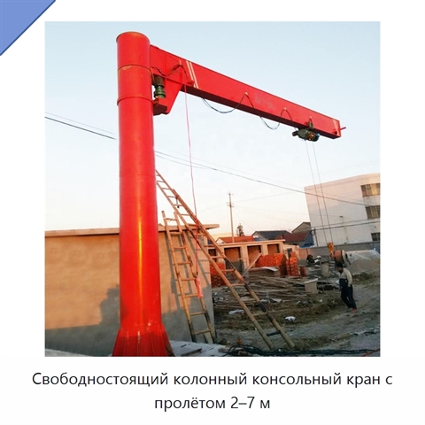 Свободностоящий колонный консольный кран с пролётом 2–7 м