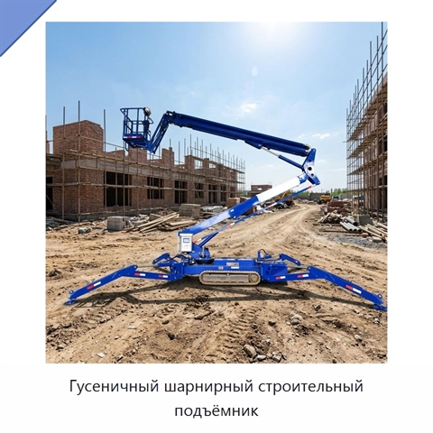 Гусеничный шарнирный строительный подъёмник