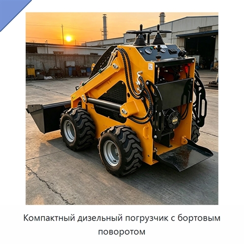 Компактный дизельный погрузчик с бортовым поворотом