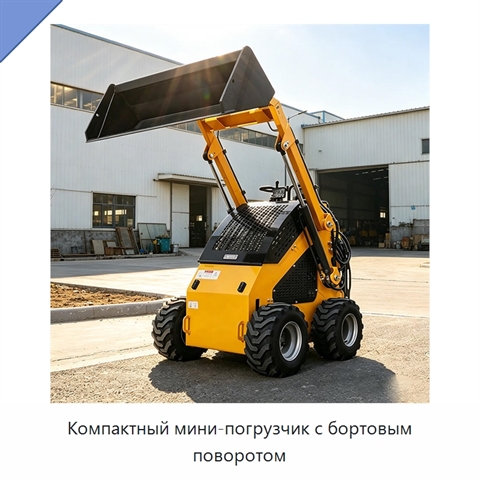 Компактный мини-погрузчик с бортовым поворотом