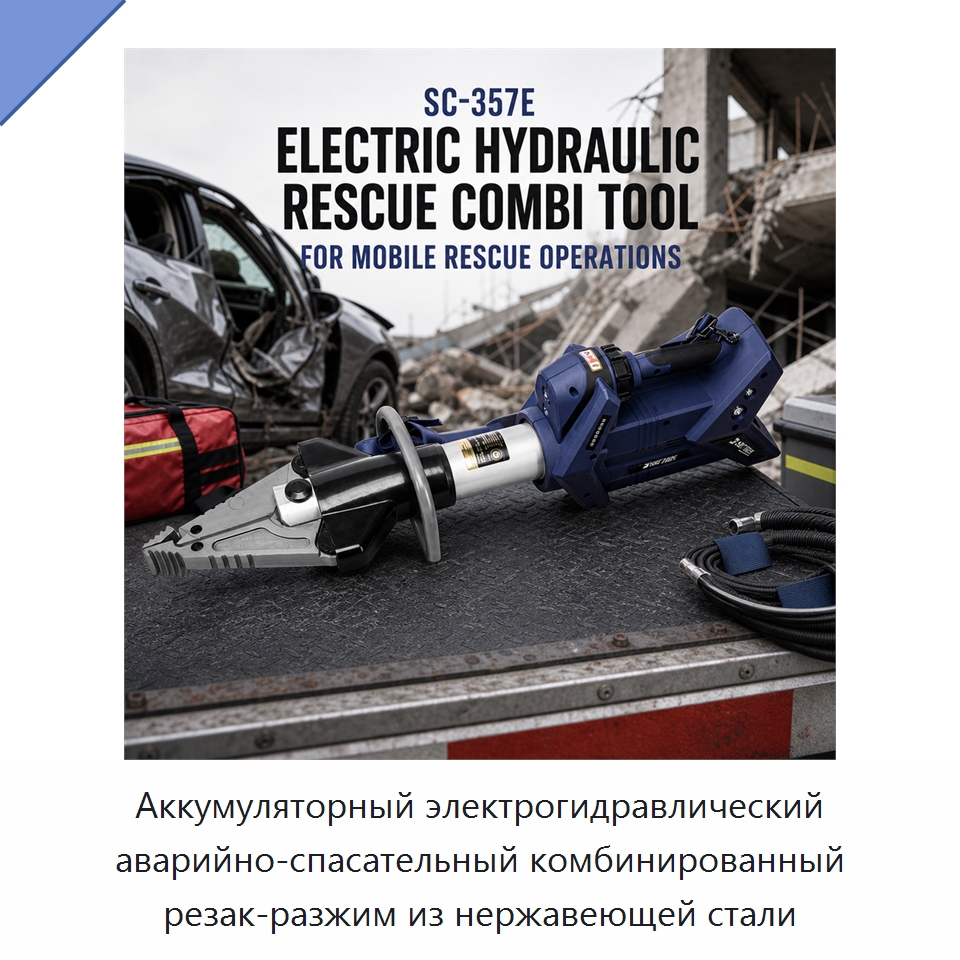 Аккумуляторный электрогидравлический аварийно-спасательный комбинированный резак-разжим из нержавеющей стали — Специальный гидравлический инструмент