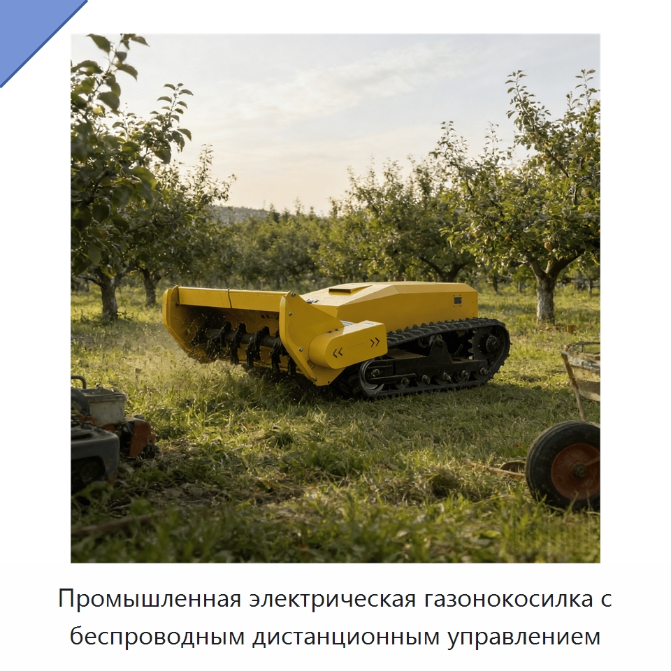 Промышленная электрическая газонокосилка с беспроводным дистанционным управлением — Газонокосилки