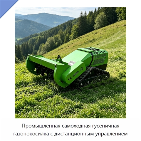 Промышленная самоходная гусеничная газонокосилка с дистанционным управлением