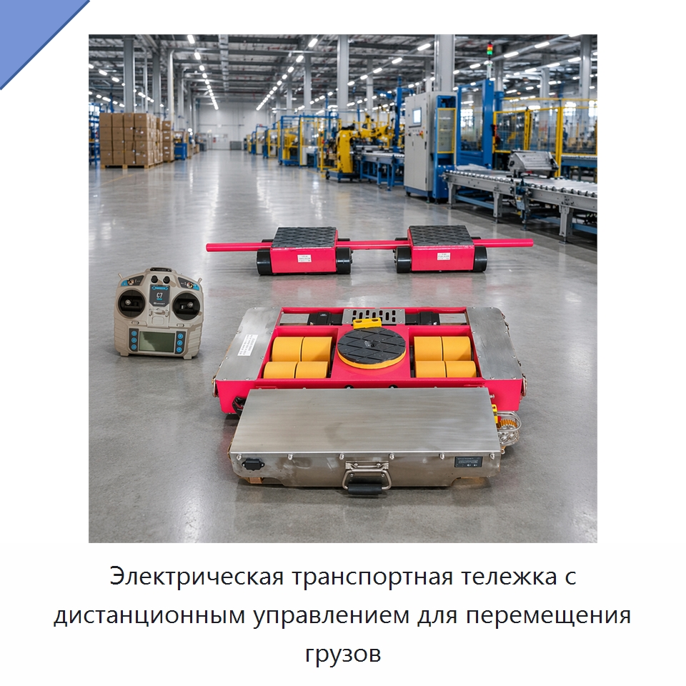 Электрическая транспортная тележка с дистанционным управлением для перемещения грузов — Комплектующие для подъемно-транспортного оборудования