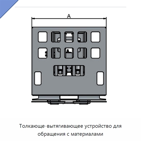 Толкающе-вытягивающее устройство для обращения с материалами