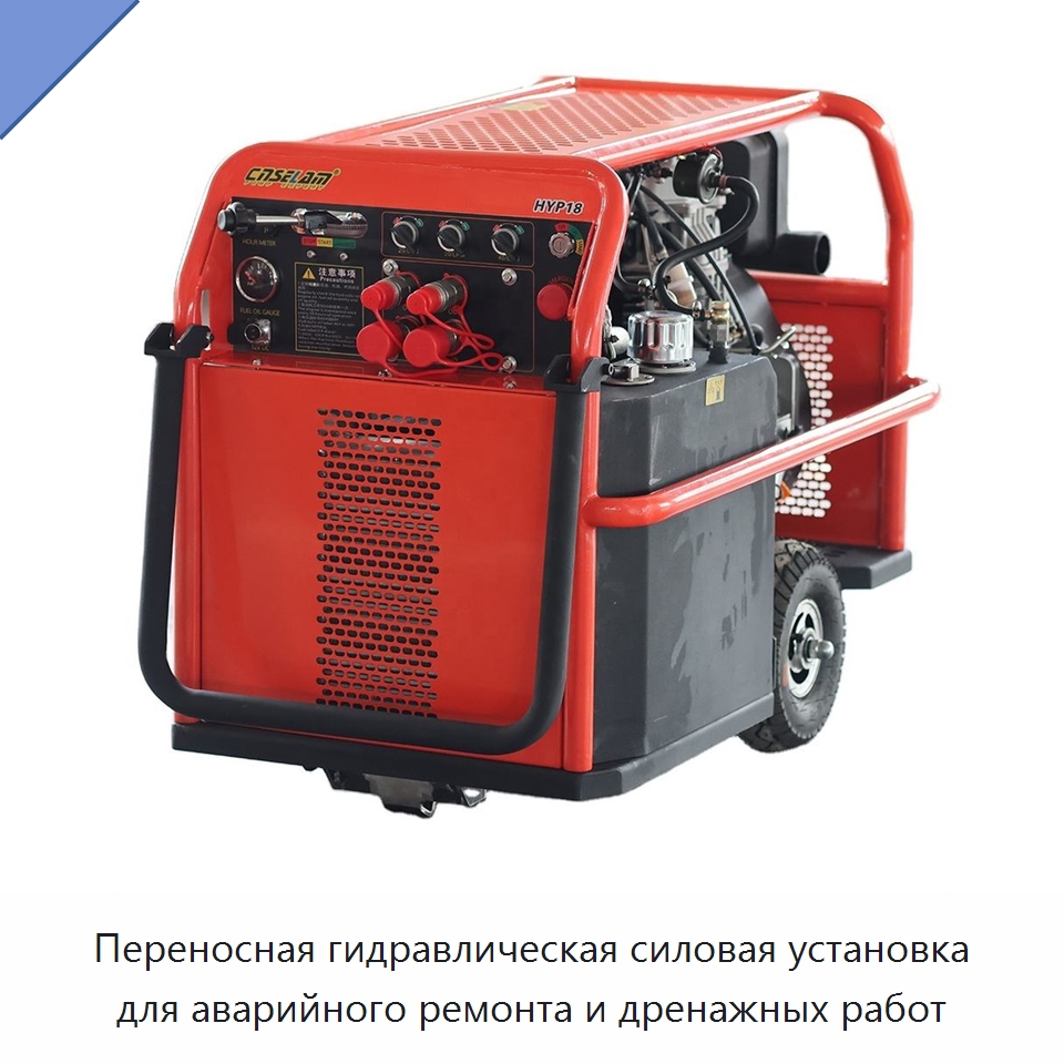 Переносная гидравлическая силовая установка для аварийного ремонта и дренажных работ — Гидравлические компоненты