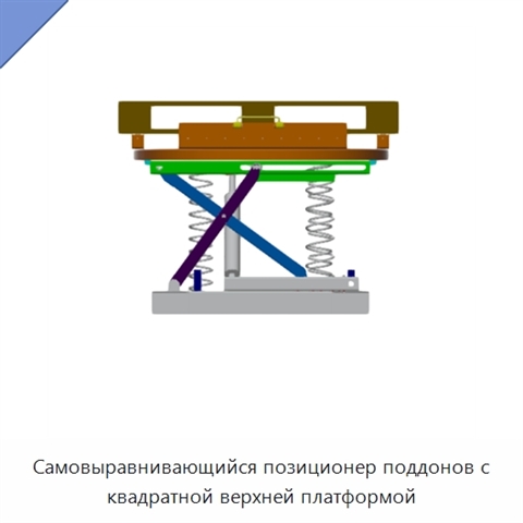 Самовыравнивающийся позиционер поддонов с квадратной верхней платформой