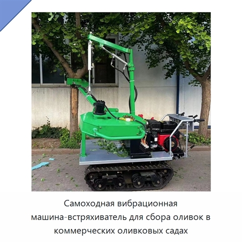 Самоходная вибрационная машина-встряхиватель для сбора оливок в коммерческих оливковых садах