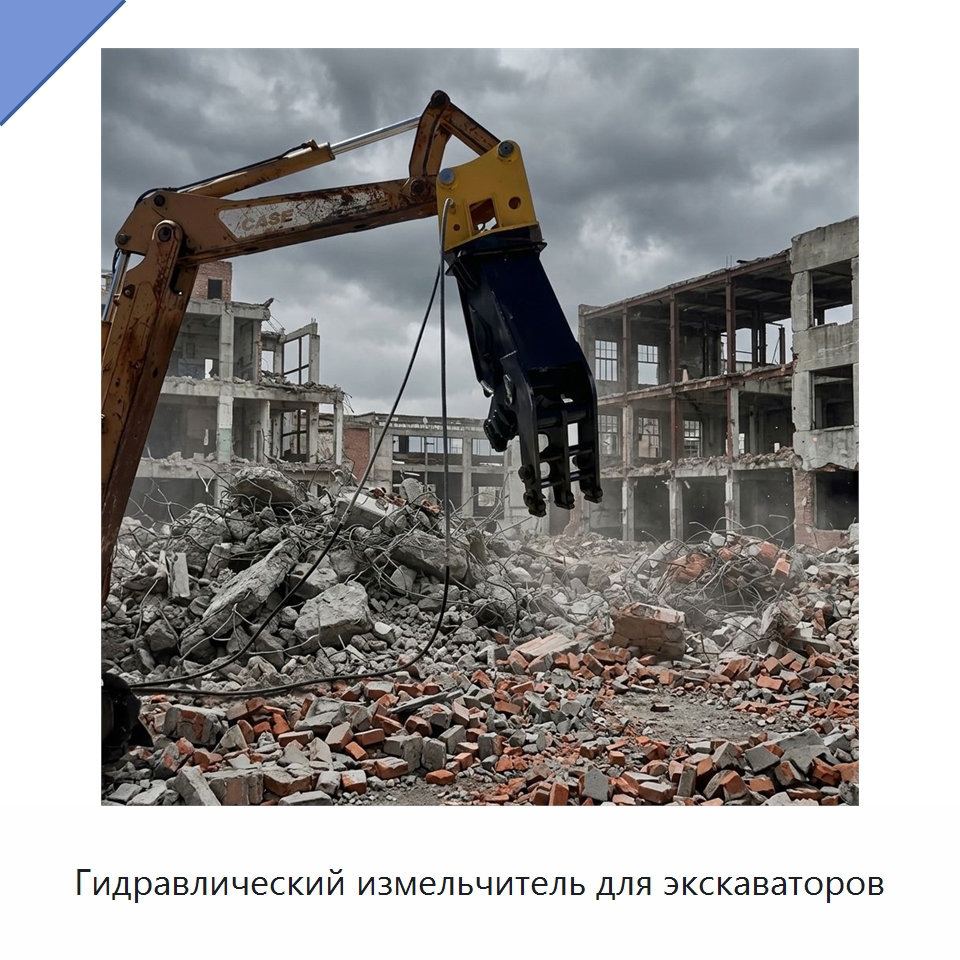 Гидравлический измельчитель для экскаваторов — Навесное оборудование для строительной техники