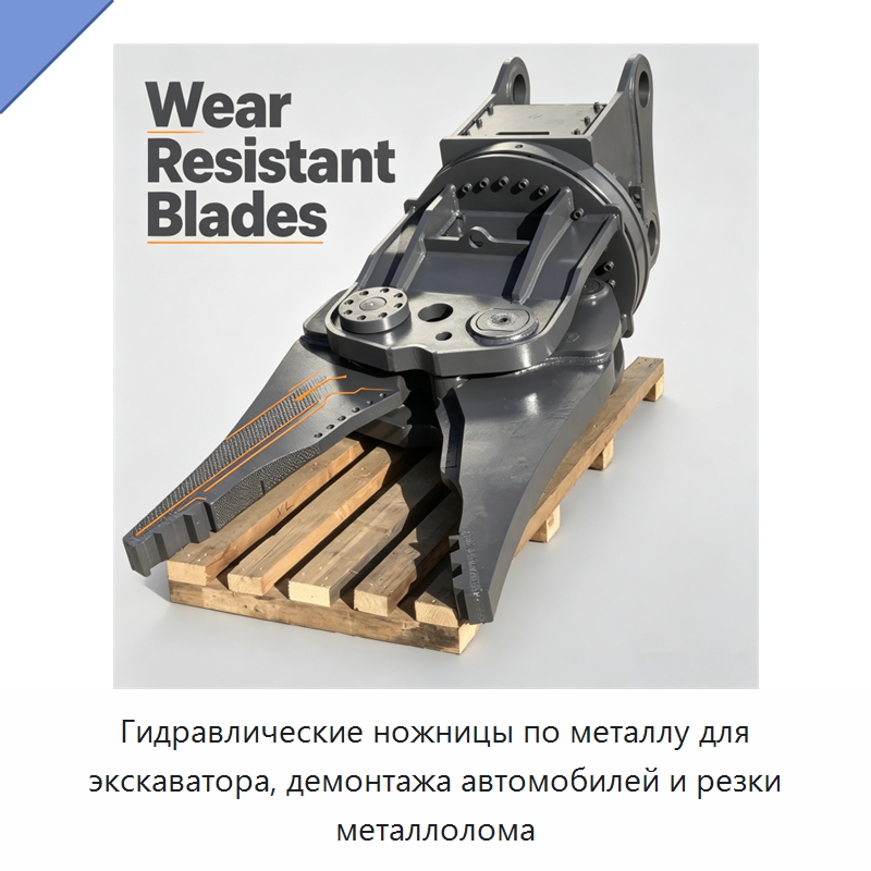 Гидравлические ножницы по металлу для экскаватора, демонтажа автомобилей и резки металлолома — Навесное оборудование для строительной техники