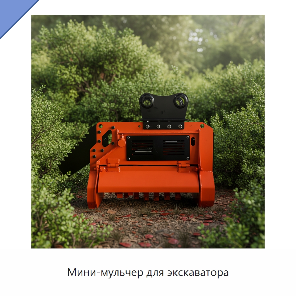 Мини-мульчер для экскаватора — Навесное оборудование для строительной техники