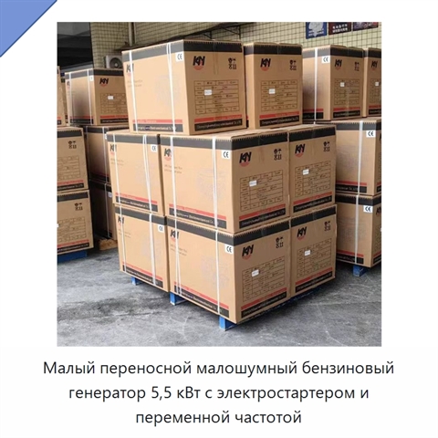 Малый переносной малошумный бензиновый генератор 5,5 кВт с электростартером и переменной частотой