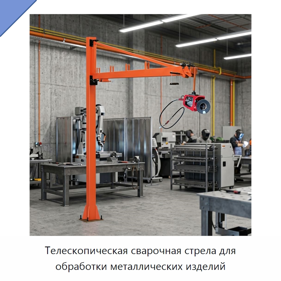 Телескопическая сварочная стрела для обработки металлических изделий — Сварочные принадлежности и вспомогательное оборудование