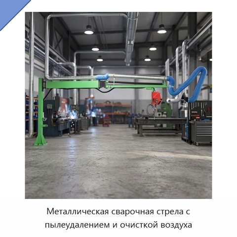 Металлическая сварочная стрела с пылеудалением и очисткой воздуха