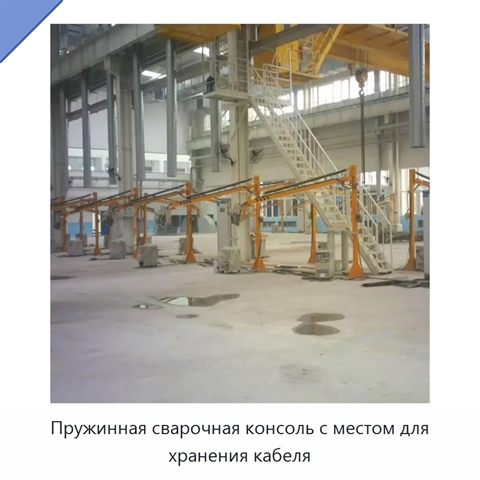 Пружинная сварочная консоль с местом для хранения кабеля