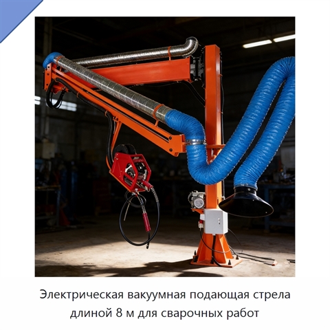 Электрическая вакуумная подающая стрела длиной 8 м для сварочных работ