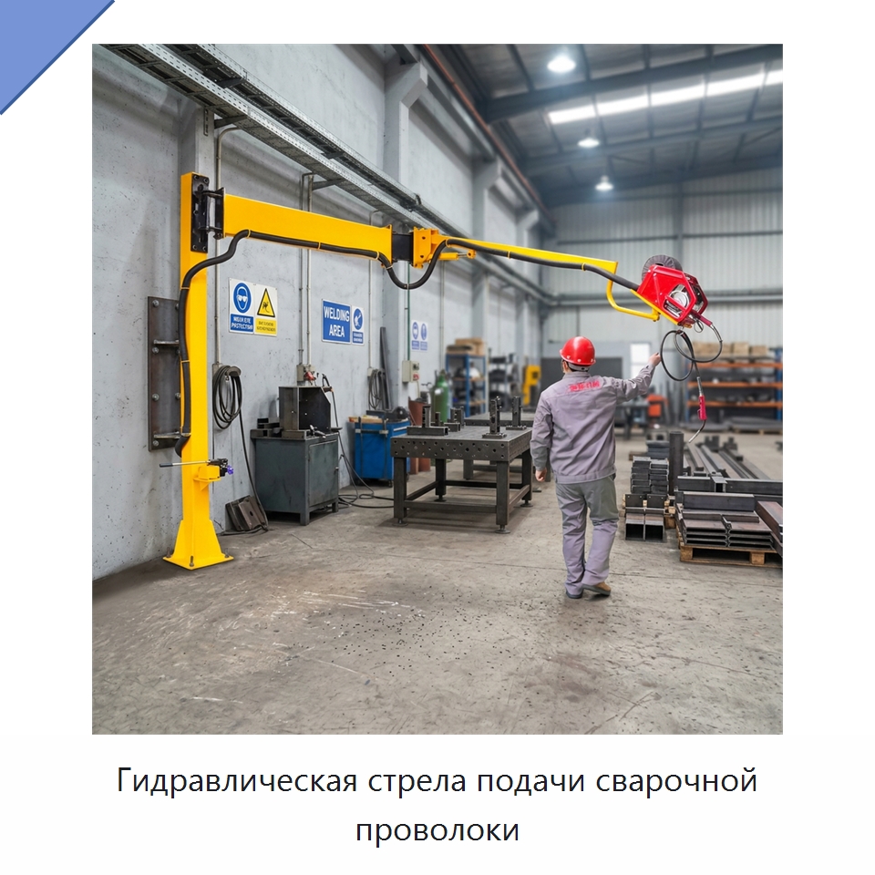 Гидравлическая стрела подачи сварочной проволоки — Сварочные принадлежности и вспомогательное оборудование