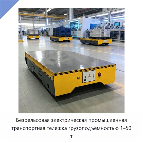 Безрельсовая электрическая промышленная транспортная тележка грузоподъёмностью 1–50 т