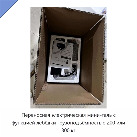 Переносная электрическая мини-таль с функцией лебёдки грузоподъёмностью 200 или 300 кг