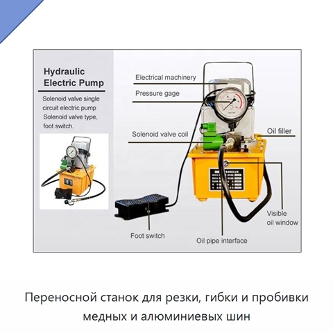 Переносной станок для резки, гибки и пробивки медных и алюминиевых шин