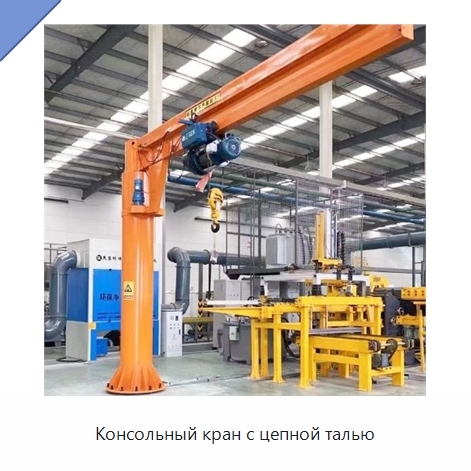 Консольный кран с цепной талью