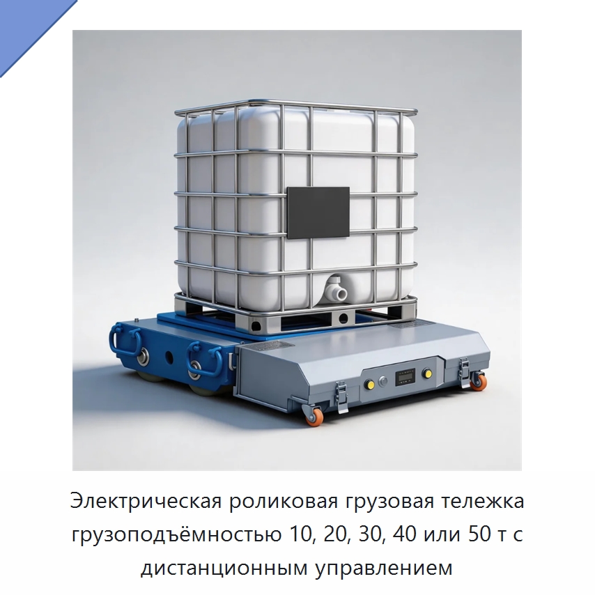 Электрическая роликовая грузовая тележка грузоподъёмностью 10, 20, 30, 40 или 50 т с дистанционным управлением — Специальное подъемно-транспортное оборудование