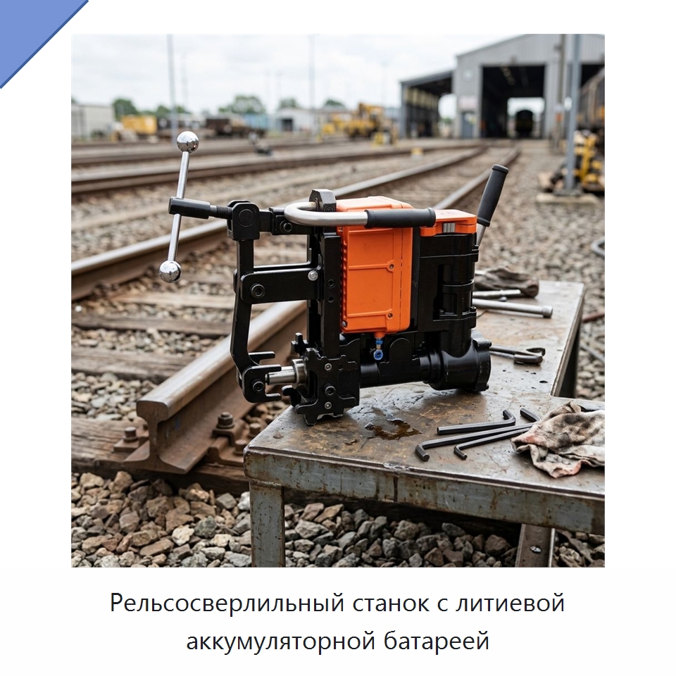 Рельсосверлильный станок с литиевой аккумуляторной батареей — Комплектующие и принадлежности для железнодорожного транспорта