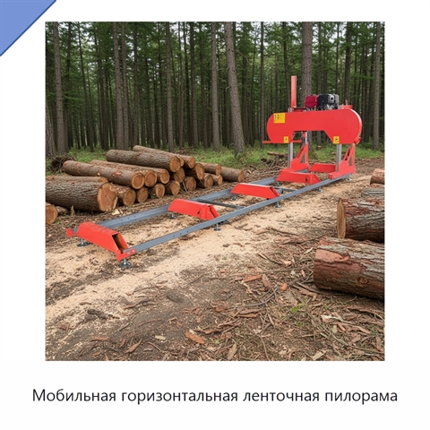 Мобильная горизонтальная ленточная пилорама