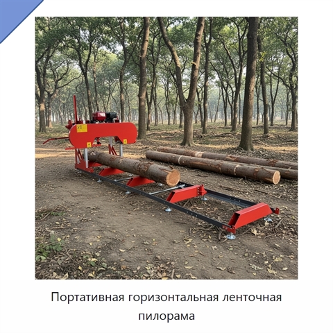 Портативная горизонтальная ленточная пилорама