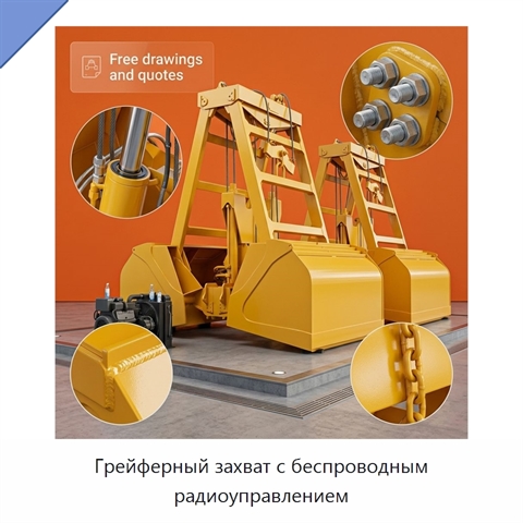Грейферный захват с беспроводным радиоуправлением