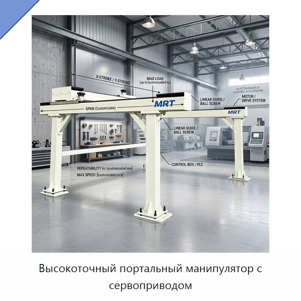 Высокоточный портальный манипулятор с сервоприводом — Манипуляторы